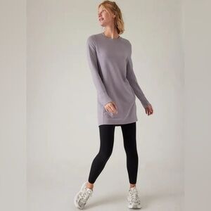 Athleta Coaster Luxe Sweatshirt Dress - Light Purple - Size Extra Small XS